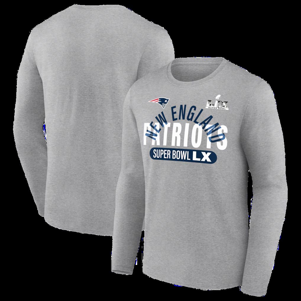 Men 2026 Nike NFL New England Patriots  long sleeved T-shirt grey 010
